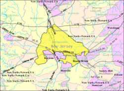 Census Bureau map of Bridgewater Township, New Jersey